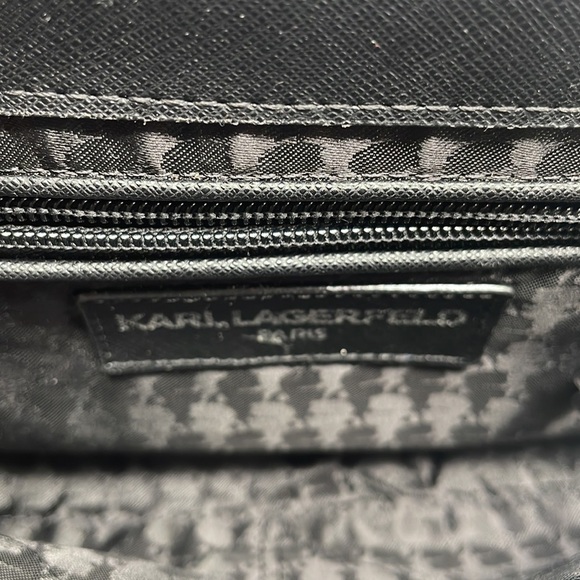 Karl Lagerfield Paris Black Purse with Silver hardware​​​​​​​​​​​​​​​​​​​​ - Picture 6 of 8